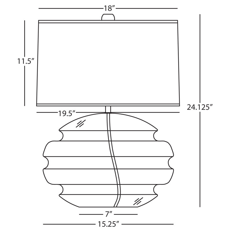 Horizon Table Lamp, Smoke Gray