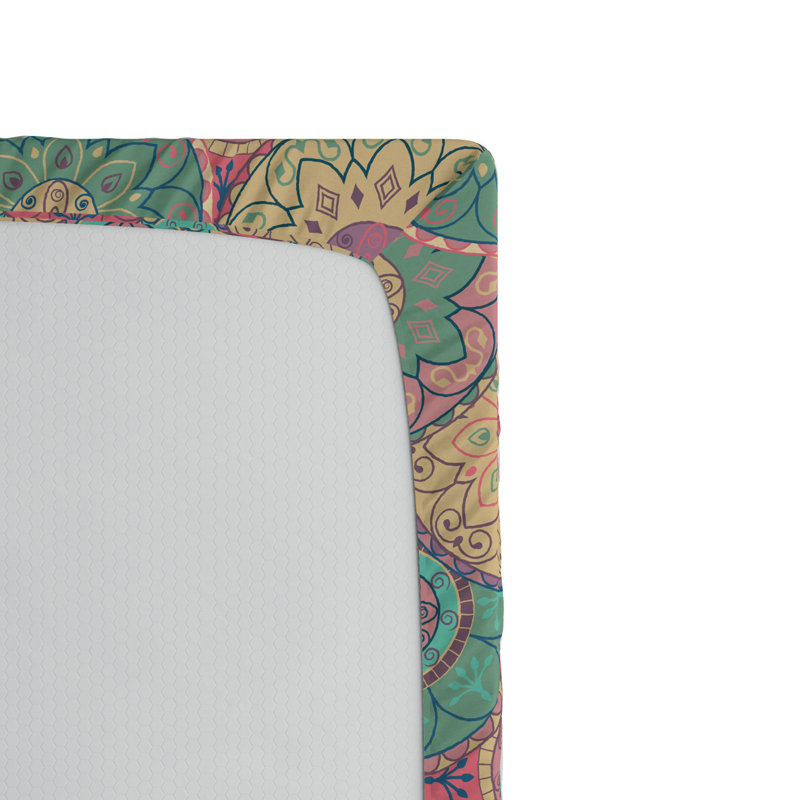 Microfiber Floral Fitted Sheet, Full Fitted Sheet