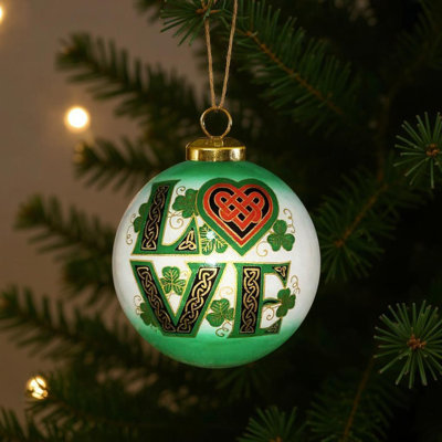 Ornement en forme de boule de verre Love