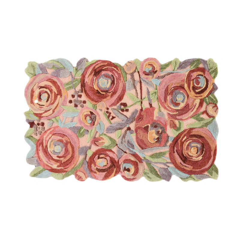 Sonia's Rose Rug, Rectangle 3' x 5'