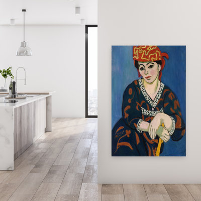 Reproduction d'art contemporain abstrait de la coiffe Madras rouge d'Henri Matisse