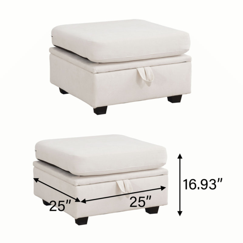 Modular Sectional Sofa, Convertible Sofa Couch With Storage, Sleeper Sectional Sofa Set, Flexible Modular Combinations Fabric Couch For Living Room 1 Pcs
