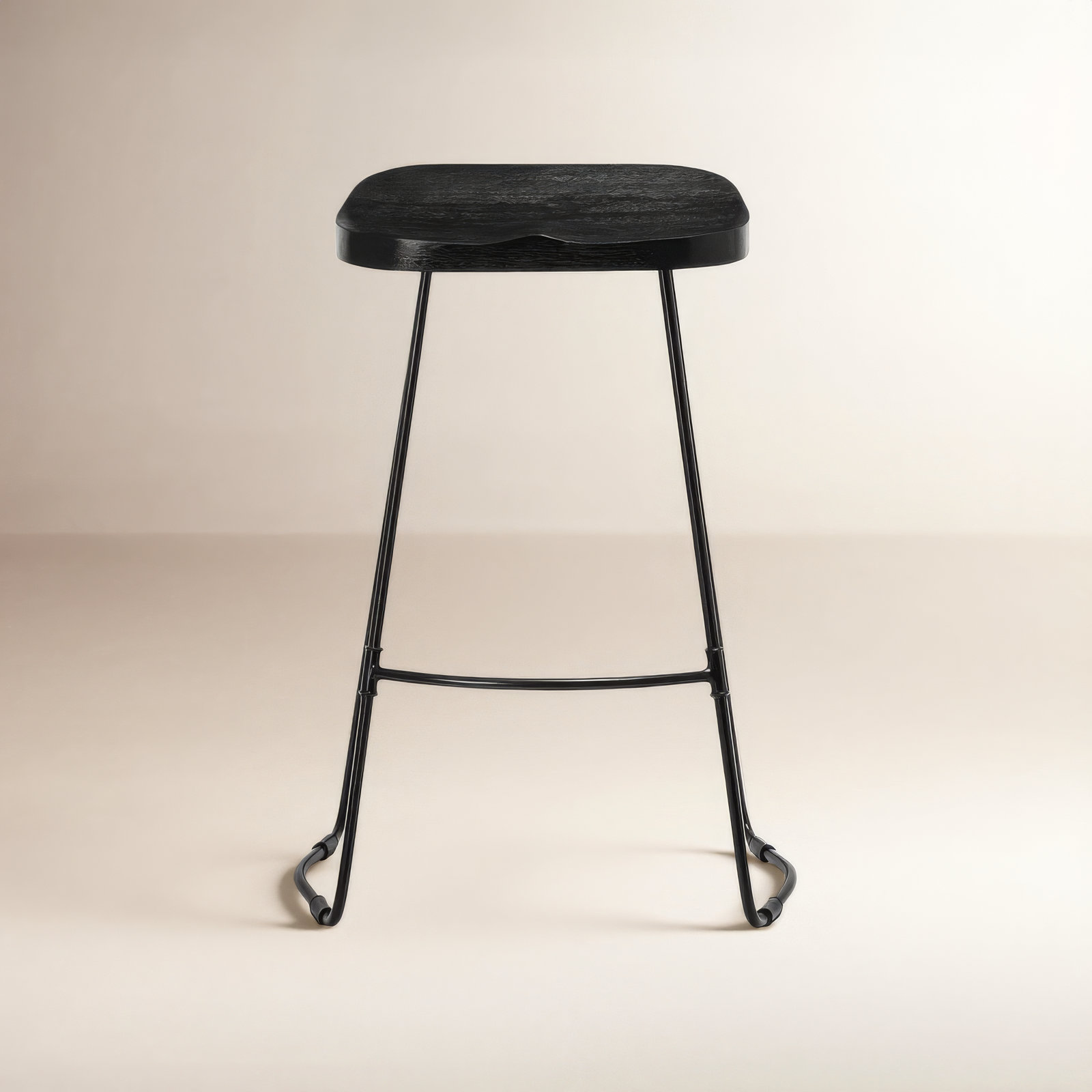 Geonna Bar Stool, Black, Counter Stool (27" Seat Height)