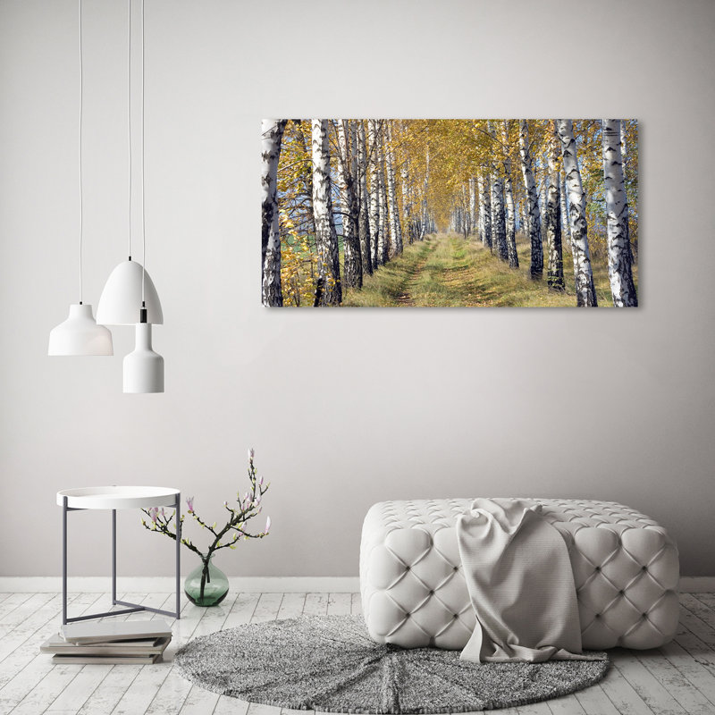 Birches In Autumn - Wrapped Canvas Print