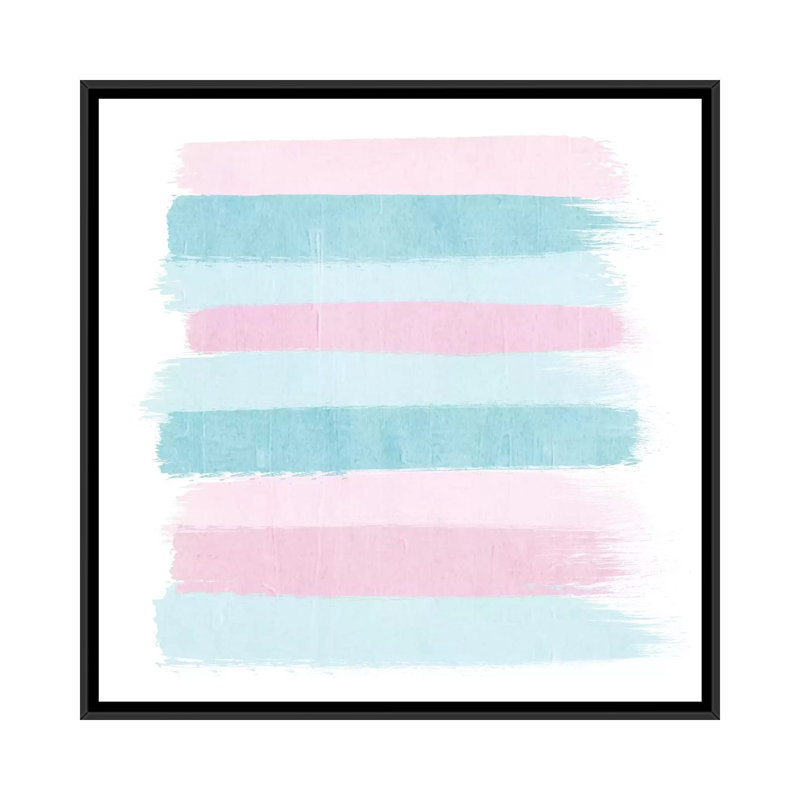 « danni rayures », reproduction sur toile, H 18 po x l 18 po x P 1,5 po, Toile avec cadre noir