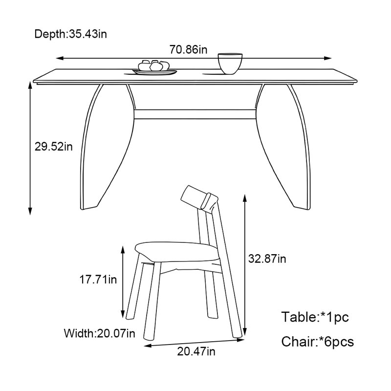 Ballantyne, 29.52"H x 70.86"L x 35.43"W