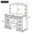 9-Drawer Makeup Vanity With 10 Hollywood Bulbs And Stool