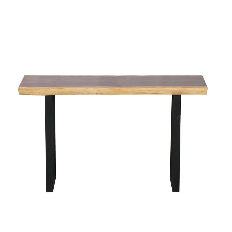 Console en pin massif (bord vif) - 51 po de long