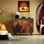 Buffet de rangement moderne à motif abstrait.-104471085