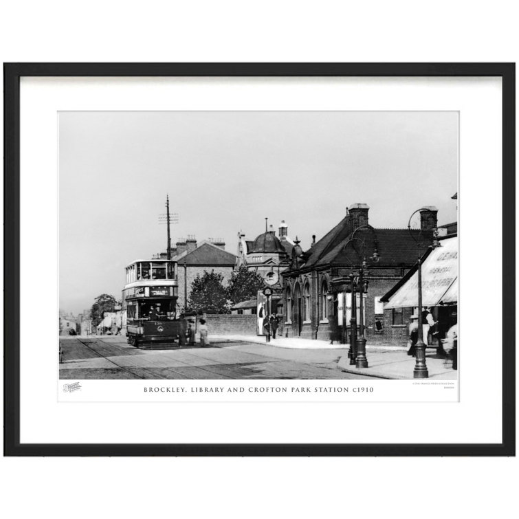 Brockley, Library And Crofton Park Station C1910 by Francis Frith - Single Picture Frame Print