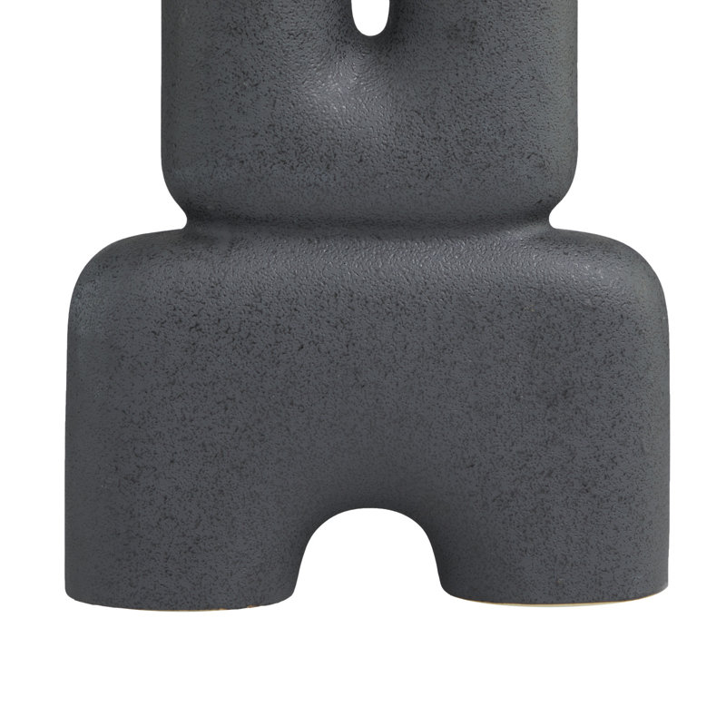 Sharee Stoneware Table Vase, Black