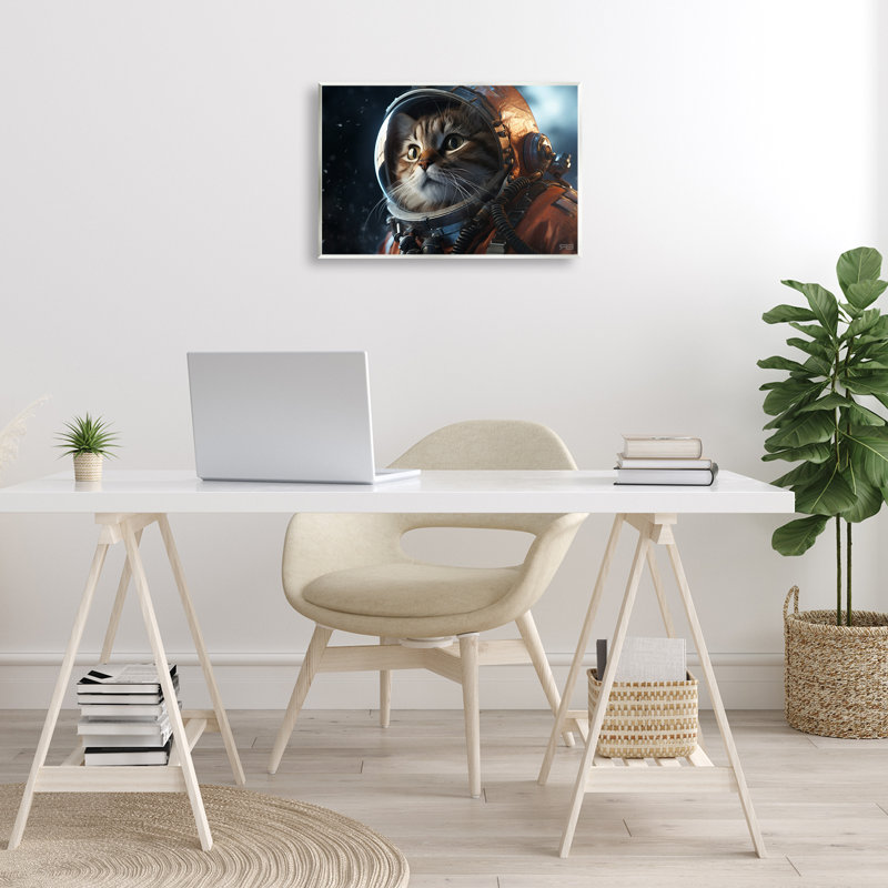 «Astronaut Cat in Space», art mural par Roozbeh Bahramali, H 13 po x l 19 po