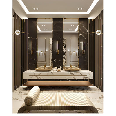Lavabo vasque mural en marbre Exposed