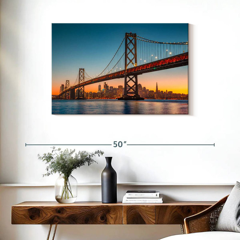 Lilie Oakland Bay Bridge Panorama, H 24 po x l 36 po