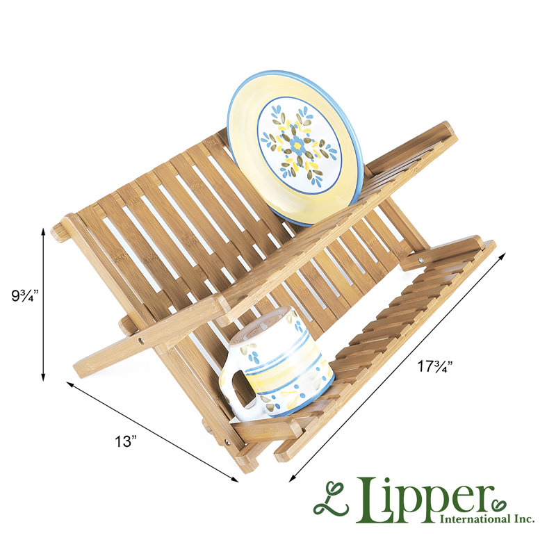Bamboo Folding Dish Rack
