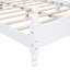 Lit plateforme en bois blanc avec allure rétro et support robuste à lattes pleine grandeur avec détails en bois massif