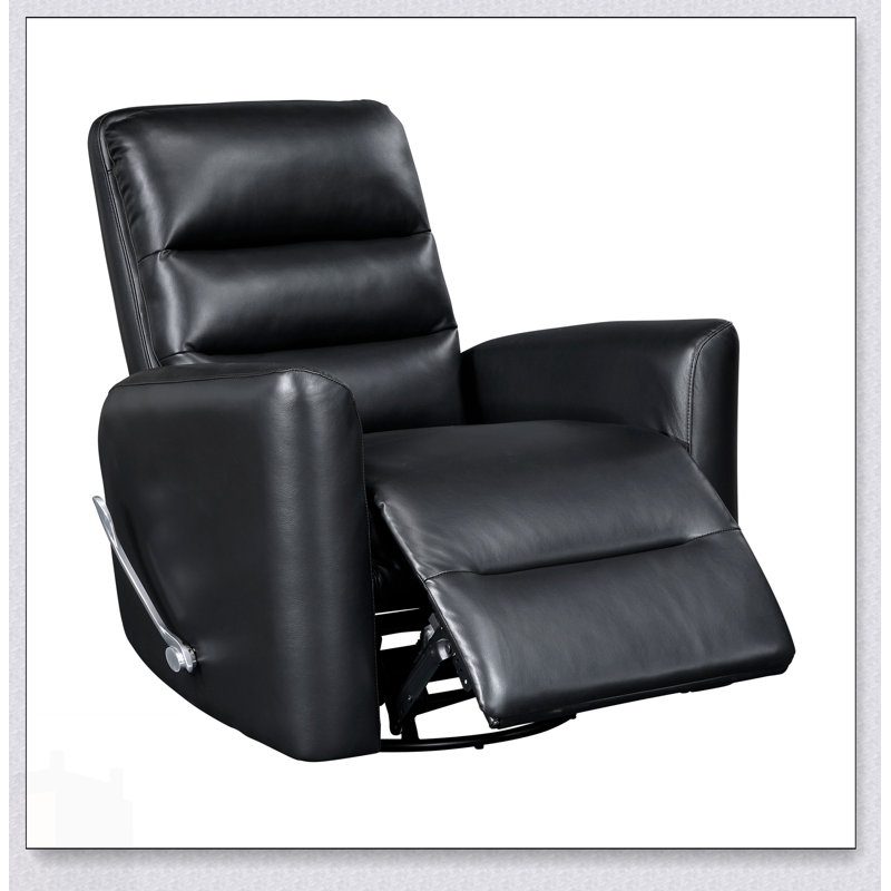 Fauteuil oscillant inclinable avec mouvement pivotant et revêtement en similicuir respirant pour un confort de salon luxueux