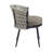 Outdoor Dining Chair-Metal & Beige Rope With Khaki Cushion Patio Furniture,Weather-Resistant Patio Chairs With Cushions,MP2(Set Of 2)-1795252731