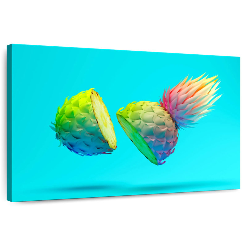 Yarlin Sliced Gradient Pineapple, 32" H x 48" W