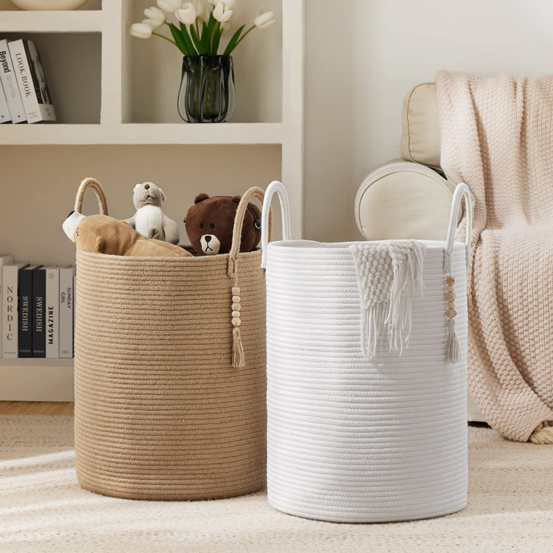 Bac de rangement Dovecove, H 22,01 po x l 15,98 po x P 15,98 po, Blanc