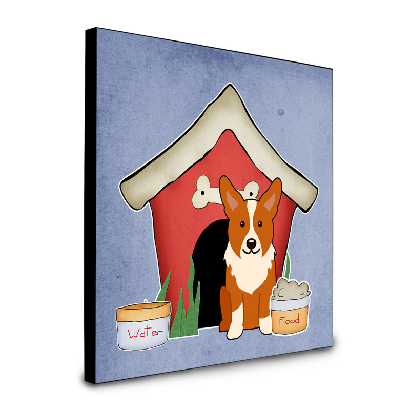 Panneau mural d’art collection dog house Scarvinia, Corgi