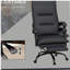 Chaise de bureau en microfibre avec massage, chauffage et repose-pieds, gris