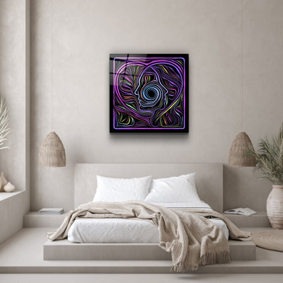 Superbe peinture décorative en verre trempé de 19,7 po x 19,7 po | 100% verre trempé, épaisseur: 0,16 pouce | Impression UV pour des couleurs éclatantes | Parfait pour la décoration intérieure, le salon ou le bureau