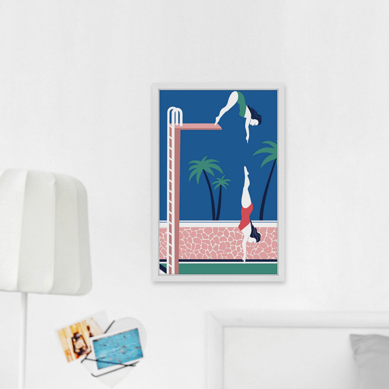 Cadre photo « plongée », impression sur papier, H 45 po x l 30 po x P 1,5 po, Cadre blanc
