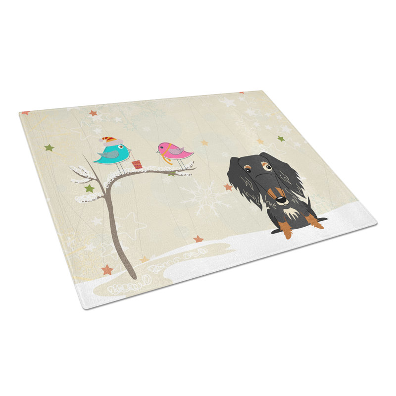 Planche à découper en verre à poils caroline teckel Christmas Presents