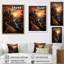 «Castles Sunset Citadel», reproduction sur toile-1136811369-1136811372