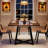 Square Dining Table, 31.5" Industrial Dinner Table-1364510771-1365590149