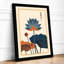 Lotus Meditation Japandi - Framed Print-1925236569-1925236568