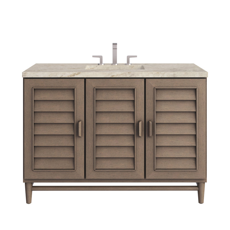 Portland 48'' W Single Vanity, Whitewashed Walnut, Widespread, Tajnar Eclos