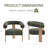 Mamanbai Modern Barrel Back Accent Chair with Solid Wood Three-Leg Frame-2050807020