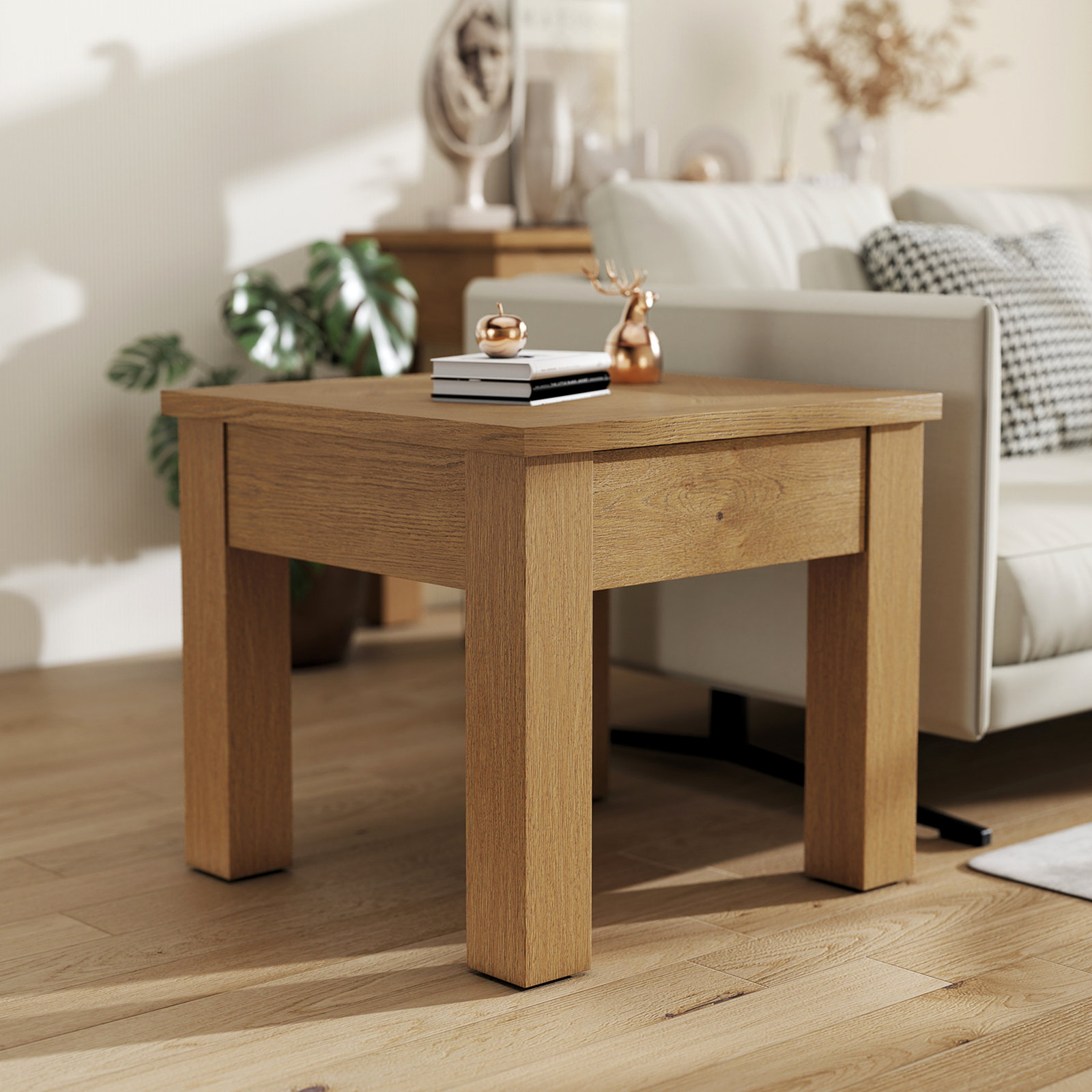 Dutton 26" Oak End Table, Mid Tone Oak