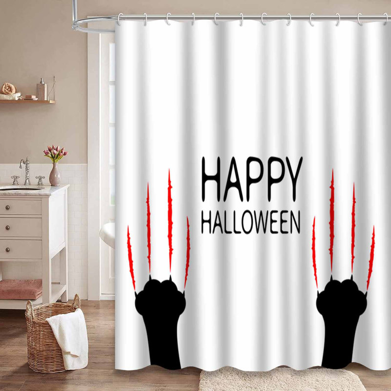 Rideau de douche Happy Halloween, L 72 po x l 84 po