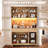 41.3" W Sideboards & Buffet Storage Cabinet With Metal Hooks,Adjustable Shelves-129051944-129051946