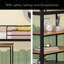 Lit mezzanine simple en métal avec bureau et tablettes-1182120869