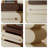 Modern Beige Solid Manufactured Wood Accent Cabinet