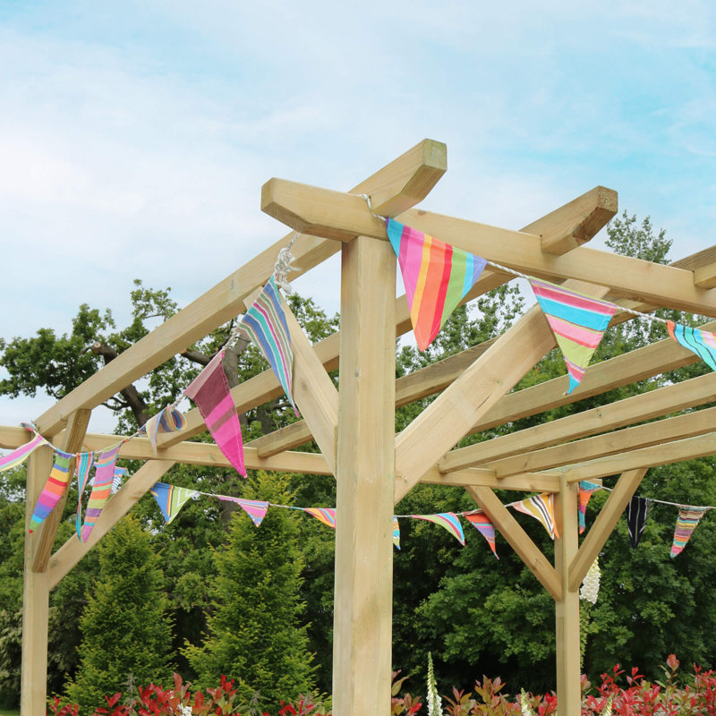 2.4m x 2.4m Solid Wood Pergola