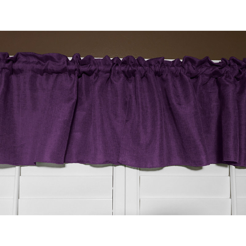 Cantonnière sur mesure l 58 po, L 58 po x L 18 po, Aubergine