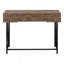 Bureau d'ordinateur, bureau personnel, ordinateur portable, tiroirs de rangement, L 48 po, bureau, stratifié brun, métal noir, transitionnel