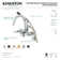 Concord Triple Handle Wall Mounted Clawfoot Tub Faucet Trim with Handshower
