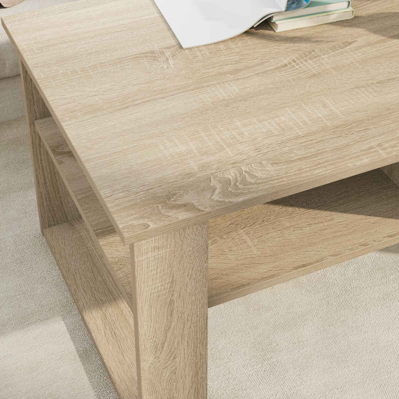 Coffee Table with Storage, Sonoma Oak, 44cm. H x 96cm. L x 54cm. W
