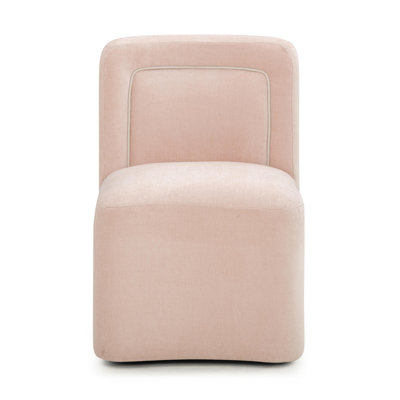 Dolce Pink Rolling Desk Chair