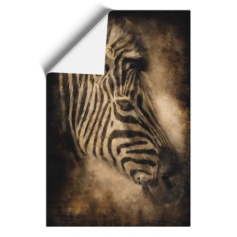 Zebra Painting - Frameless Print, 42cm H x 30cm W x 0.1cm D