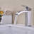 Waterfall Spout Classic Bathroom Sink Single Handle Faucet With Pop-Up Drain (With Overflow)