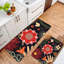 Décoration florale rétro, ensemble de 2 tapis de cuisine