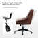 Positano Modern Faux Leather Tilting  Swivel Task Chair with Nailhead Trims