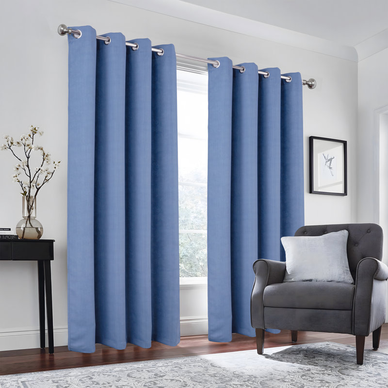 Rideau de fenêtre obscurcissant Eloise, Blue, L 52 po x L 90 po